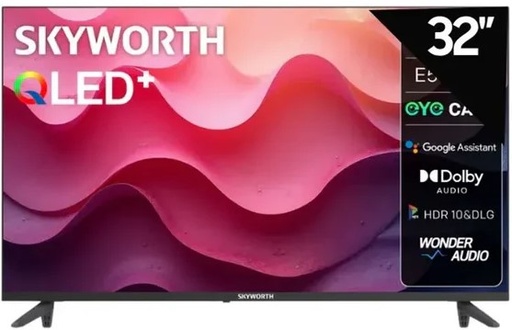 Skyworth 32" QLED HD Ready Google TV HDR10, Chromecast, Dolby Audio, Bluetooth 5.1 Product Code: 32E5520H
