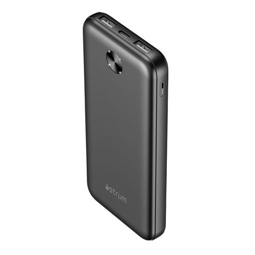 Astrum PB115 Slim Power Bank 10000mAh, Dual USB-A 2.1A Fast Charging, USB-C Input, LED Indicator SKU: A91611-B