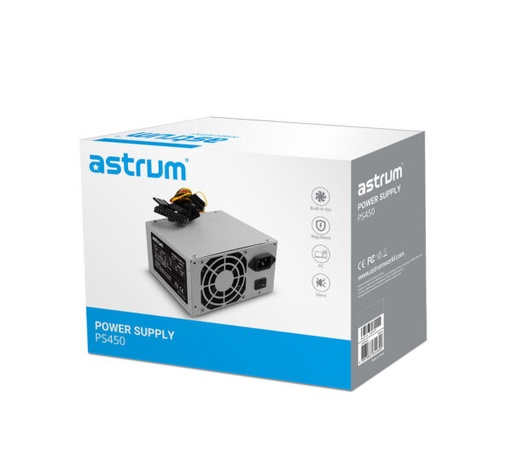 Astrum PS450 Desktop Switching Power Supply 230W ATX, 20+4 Pin, Multi-Voltage Output, Intel & AMD Compatible SKU: A94045-S