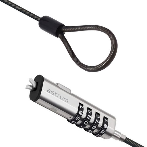 Astrum NB210 N17 Laptop Lock 4‑Digit 1.8m Steel 10K Combo