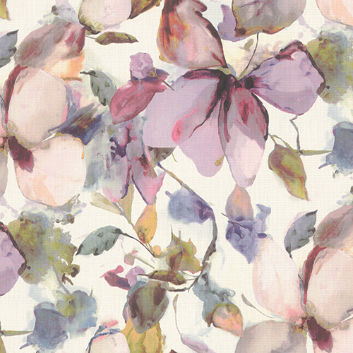 Silkhouse Casa Mila - Almera Wallpaper in Mulberry