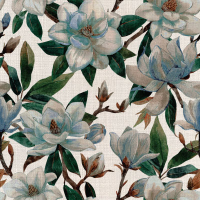 Silkhouse Bloomingdale - Kioto Botanical Dual-Purpose Fabric in Viridian (280cm Wide)