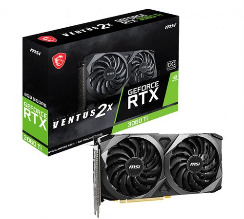 MSI RTX 3060 Ti VENTUS 2X 8G 8GB GDDR6, 1695MHz Boost, PCIe 4.0, Dual Fan, Ray Tracing