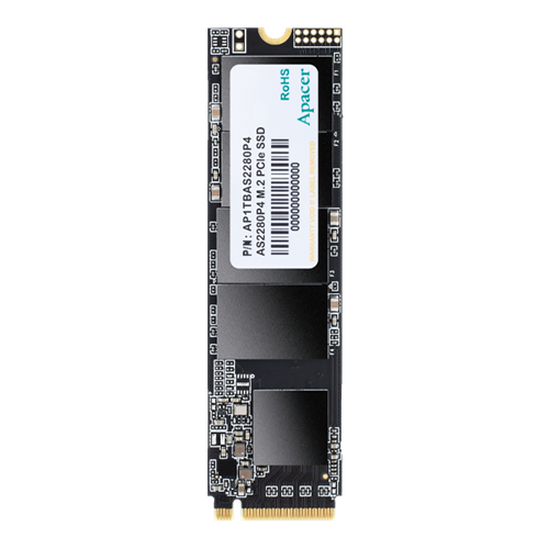 Apacer 256GB NVMe SSD | AS2280P4, M.2 PCIe Gen3 x4, 3000MB/s, ECC, 3D TLC, 3-Year Warranty