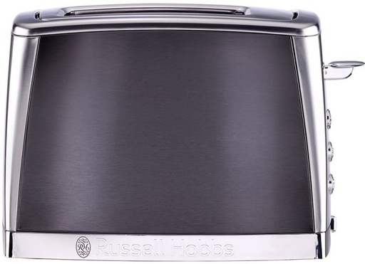 Russell Hobbs Luna Grey 2-Slice Toaster 1550 W, Lift-&-Look, Extra-Wide Slots, Bun Rack, 1 yr