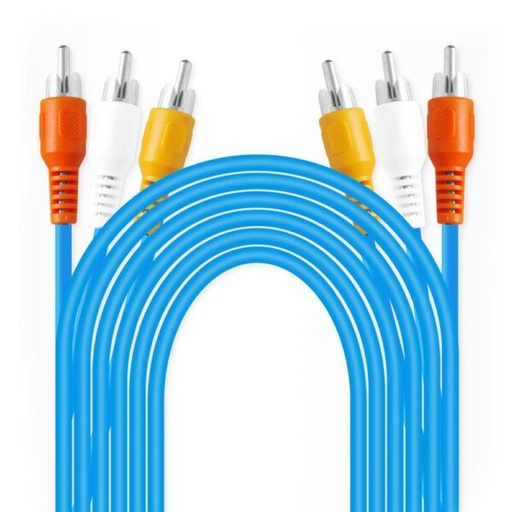 Astrum RC303 3m 3RCA Gold 3×3mm OD PVC 24m