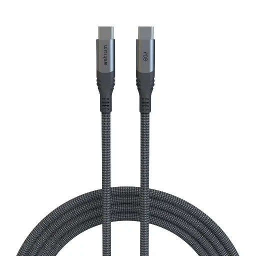 Astrum VMCC60 USB‑C to USB‑C Cable 2.0m 60W Braided Grey 12m