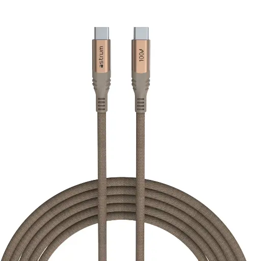 Astrum VMCC100 USB‑C to USB‑C Cable 1.2m 100W Braided Gold 12m