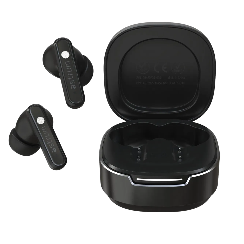 Astrum DUOZ PRO10 TWS Earbuds Hybrid ANC 6Mic Black | www.quickstore.co.za