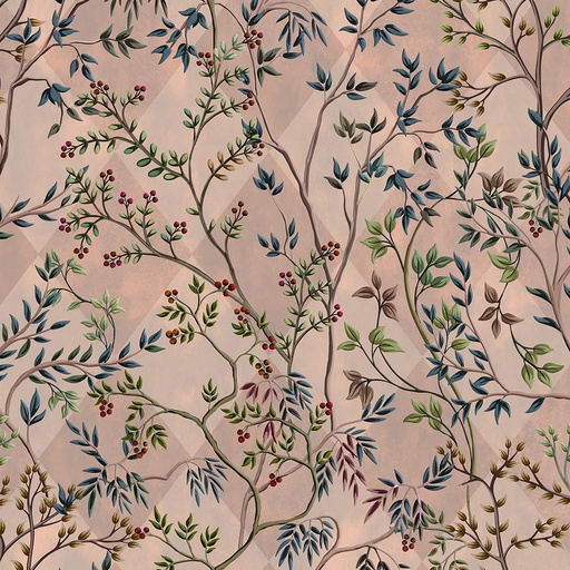 Velvet Fever Enchanted Forrest Coral Velvet