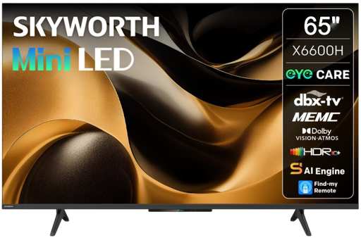 Skyworth 65" 4K UHD Mini‑LED Google TV