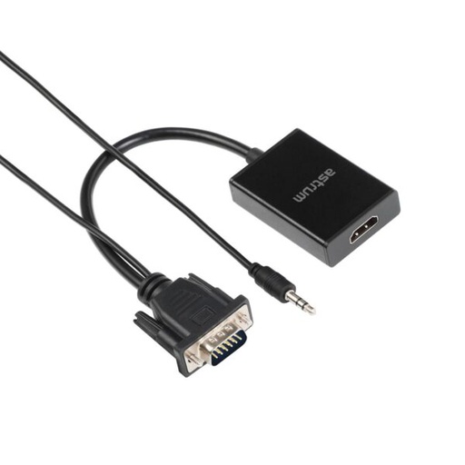[A38051-B] Astrum DA510 VGA to HDMI Adapter with Audio Full HD 1080p, Plug & Play, Compact Design SKU: A38051-B