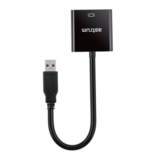 Astrum DA550 USB→VGA Adapter 1080p Multi‑Monitor Plug‑Play 30g 24m